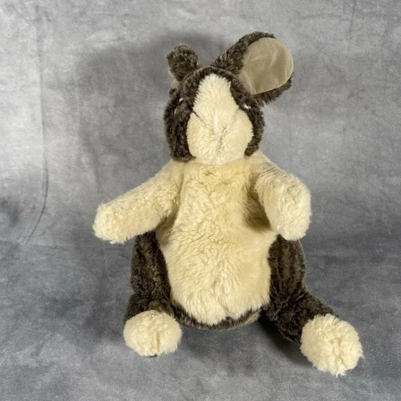 Folkmanis Dutch Rabbit Hand Puppet Brown Cream Plush Stuffed Animal Bunny 2011 - Picture 2 of 9